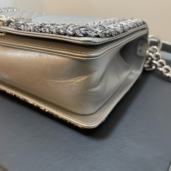 ❌SOLD❌💯Authentic Chanel Boy Chevron Jacket Flap Bag - Picture 7 of 16